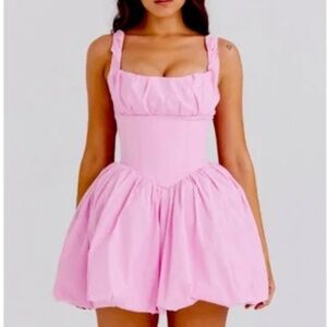 HOUSE OF CB 'Le Puff' Cotton Candy Cotton Tulle Mini Dress Size S REG CUP